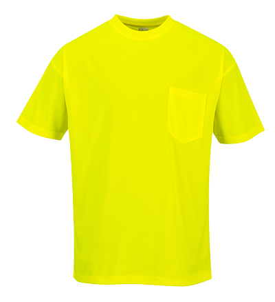 S578 Extra Large Short Sleeve Pocket T-Shirt, Yellow - Regular