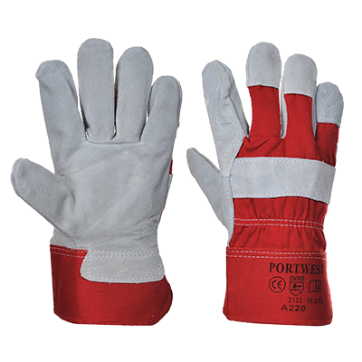 A220 Extra Large Premium Chrome Rigger Glove, Red - 2 x 12 x 22 in.