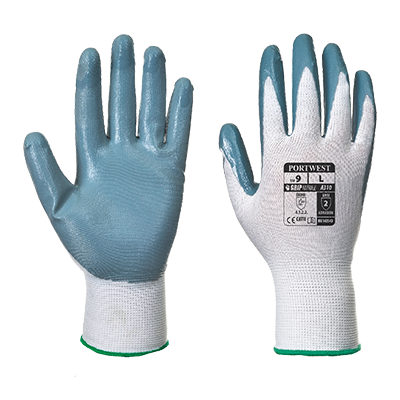 A310 2XL Flexo Grip Glove, Grey & White