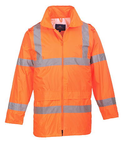UH440 Extra Large Hi-Visibility Rain Jacket, Orange - Regular