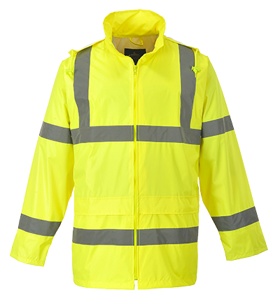 UH440 Medium Hi-Visibility Rain Jacket, Yellow - Regular