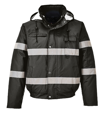 US434 2XL Iona Lite Bomber Rain Jacket, Black - Regular