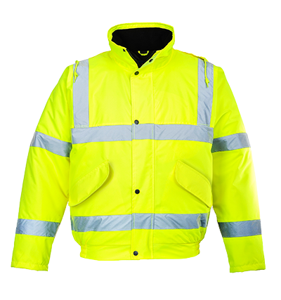 US463 4XL Hi-Visibility Waterproof Bomber Jacket, Yellow - Regular -  Portwest, US463YER4XL