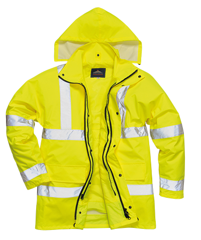 US468 Medium Hi-Visibility 4-in-1 Traffic Jacket, Yellow - Regular