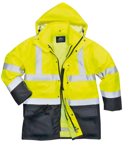 US768 3XL Hi-Visibility 5-in-1 Waterproof Executive Jacket, Yellow & Black - Regular -  Portwest, US768YBRXXXL