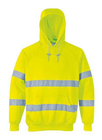 B304 Large Hi-Visibility Hooded Sweatshirt, Yellow - Regular -  Portwest, B304YERL