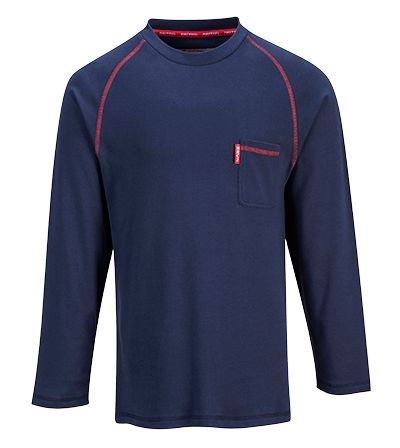 FR01 Small Bizflame Crew Neck T-Shirt, Navy - Regular