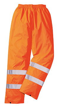 Picture of Portwest H441 2XL Hi-Visibility Light Rain Trousers&#44; Orange - Regular