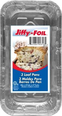 Picture of Jiffy Foil 90316-15 Aluminum Loaf Pans, 3 Count