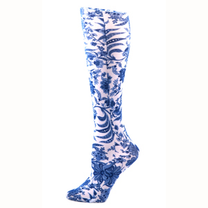 CMPS2 20-30 mmHg Athletic Compression Sock, Silver & Black - Extra Small