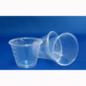 Cup Pls 1Oz W/Lip 100/Pk 50Pk/Cs