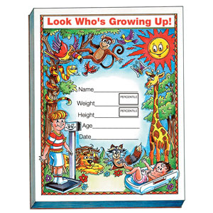 Grow Minder Pad for Recording Child Growth Info, 5 Pads per Pack