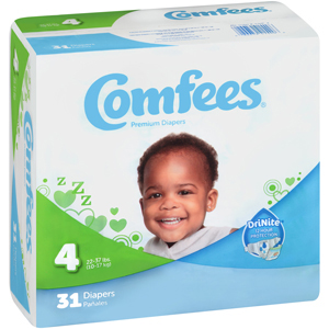 Picture of Comfees CMF-4 Disposable Baby Diapers&#44; Size 4 - 124 per Case