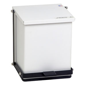 Step-On Waste Can Receptacle, White - 16 Quart Capacity