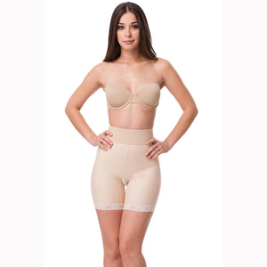 Picture of Isavela BE04 Stage 2 Open Buttock Enhancer Mid Thigh Girdle, Beige - 2XL