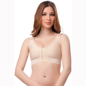 Picture of Isavela BR02 2 in. Elastic Band Support Bra&#44; Beige - 3XL