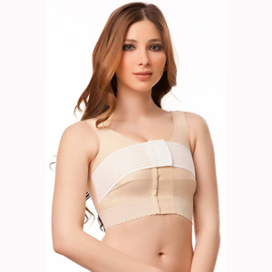 Picture of Isavela BR03 2 in. Elastic & Stabilizer Band Support Bra, Beige - Extra large