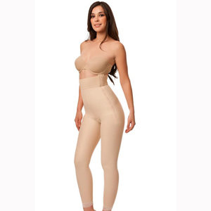 GR07 High Waist Girdle - Beige - Large - Ankle Length - Comfortable Fit