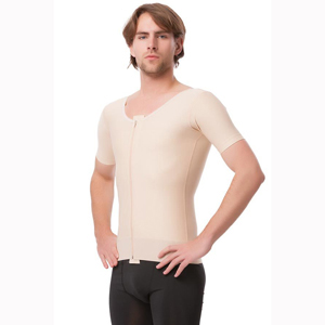 MG06 Vest With Above Elbow Sleeves & Front Zipper, Black - 2XL