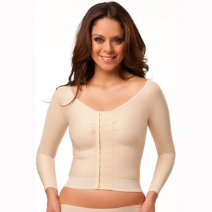 VS03-LS Waist Length Vest With Long Sleeves, Black - Medium