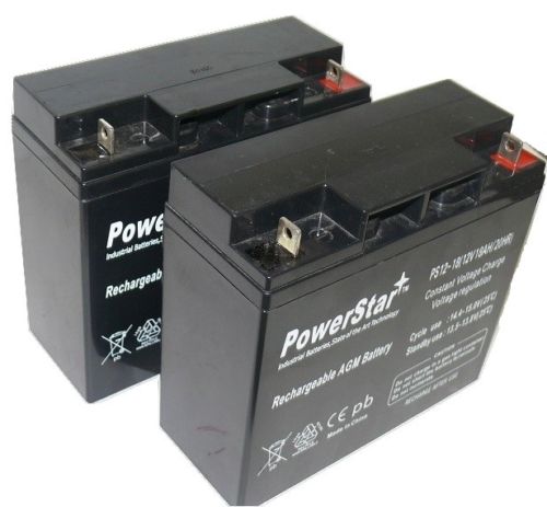 12V 18Ah Rechargeable Battery with Nuts & Bolts - Pack of 2