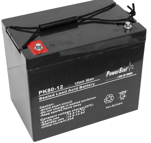 Picture of PowerStar PS12-80-61 12V 70Ah SLA Rechargeable Replacement Battery for Group 24 - 2 Years Warranty