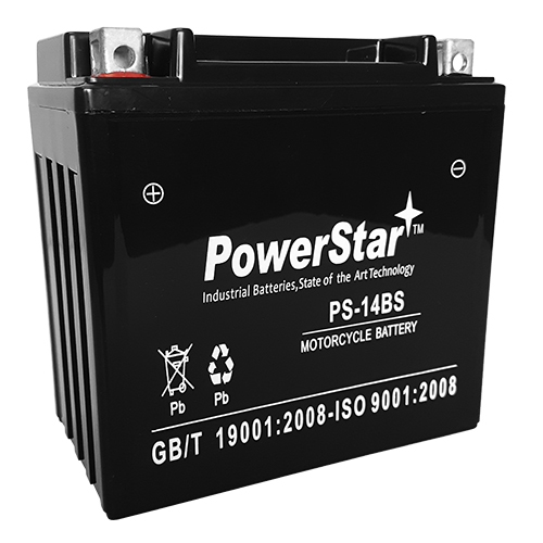 Picture of PowerStar PS-14BS-41 12V 14Ah YTX14-BS ATV Battery for Kawasaki KVF700-A, B, D Prairie 700, 4x4 700CC 04-06