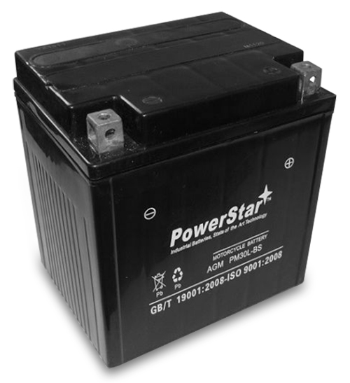 Picture of PowerStar PM30L-BS-16 Harley Davidson 1803CC Replacement Motorcycle Battery LTX30L-BS