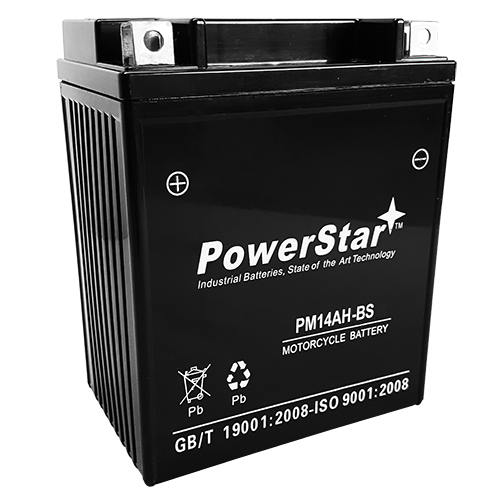 PM14AH-BS-0000 14AH-BS Battery for 1998 Kawasaki ATV, KLF300-B Bayou & 300cc