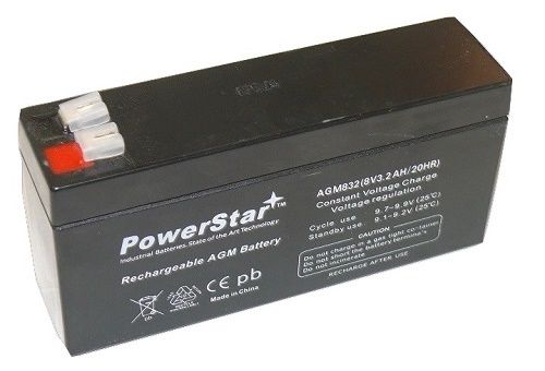 Picture of PowerStar PS-832-129 8V 3.2Ah Health-O-meter 2101 Replacement Battery