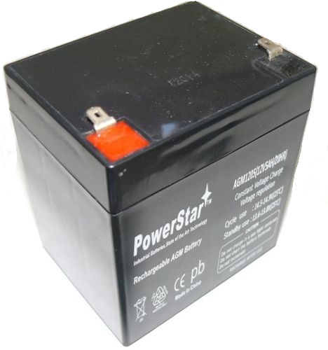 Picture of PowerStar AGM1205-616 12V 5Ah Replacement Battery for Mongoose M-130 Electric Scooter
