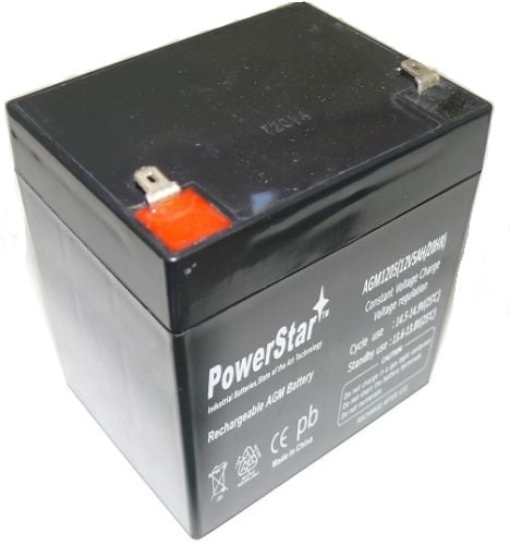 Picture of PowerStar AGM1205-687 12V 5Ah Replacement Battery for Interstate Power Patrol SEC1055