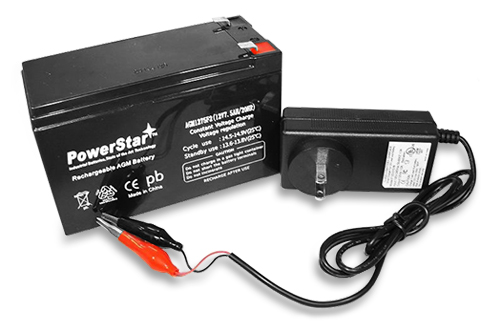 12V 7.5Ah SLA Charger & Battery for 385ci Portable Fish Finder -  PowerStar, PO49117