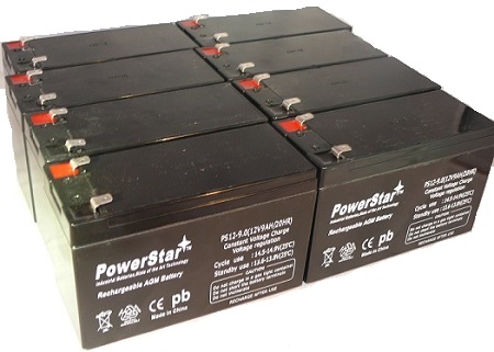 Picture of PowerStar PS12-9-8Pack622 12V 9Ah RBC27 Battery Kit - Pack of 8