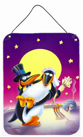 Just Married Wedding Penguins Wall or Door Hanging Prints