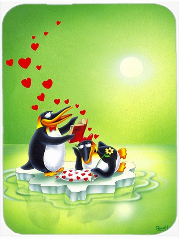 Picture of Carolines Treasures APH0246LCB My Love Song Penguins Glass Cutting Board, Large