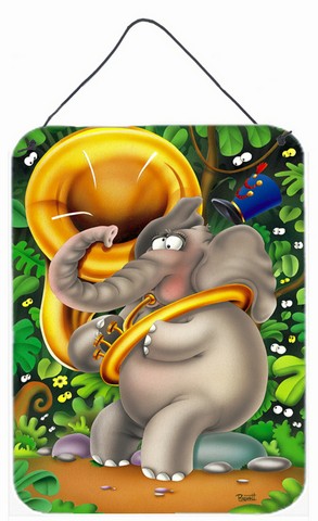 Elephant Playing the Tuba Wall or Door Hanging Prints