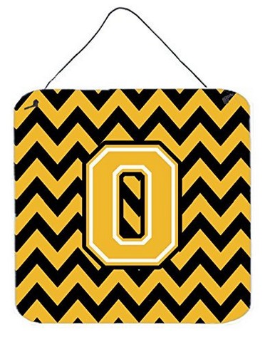 CJ1053-ODS66 Letter O Chevron Black & Gold Wall or Door Hanging Prints, 6 x 0.02 x 6 in.
