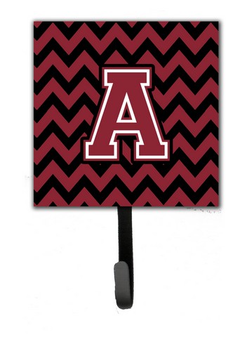 CJ1052-ASH4 Letter A Chevron Garnet & Black Leash or Key Holder