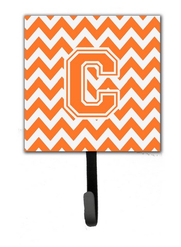 Picture of Carolines Treasures CJ1046-CSH4 Letter C Chevron Orange & White Leash or Key Holder