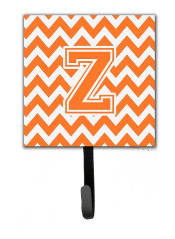 CJ1046-ZSH4 Letter Z Chevron Orange & White Leash or Key Holder