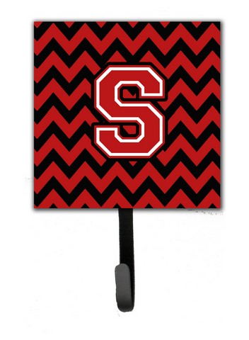 Picture of Carolines Treasures CJ1047-SSH4 Letter S Chevron Black & Red Leash or Key Holder