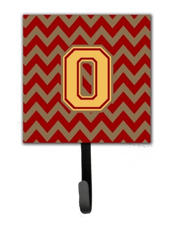 CJ1048-OSH4 Letter O Chevron Garnet & Gold Leash or Key Holder