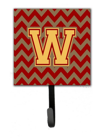 CJ1048-WSH4 Letter W Chevron Garnet & Gold Leash or Key Holder