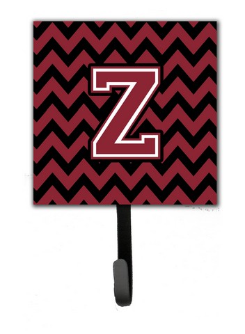 CJ1052-ZSH4 Letter Z Chevron Garnet & Black Leash or Key Holder