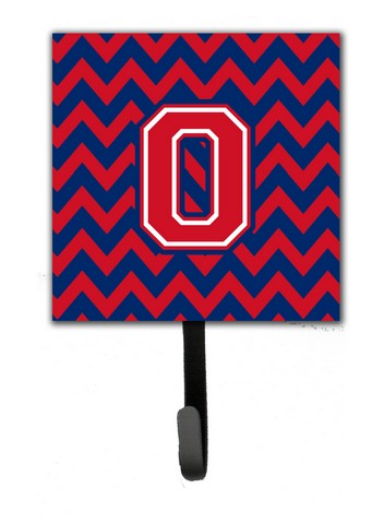 CJ1054-OSH4 Letter O Chevron Yale Blue & Crimson Leash or Key Holder