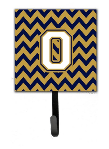 CJ1057-OSH4 Letter O Chevron Navy Blue & Gold Leash or Key Holder