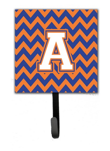 CJ1060-ASH4 Letter A Chevron Blue & Orange No.3 Leash or Key Holder