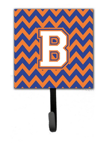 CJ1060-BSH4 Letter B Chevron Blue & Orange No.3 Leash or Key Holder