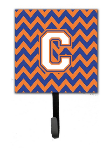 CJ1060-CSH4 Letter C Chevron Blue & Orange No.3 Leash or Key Holder